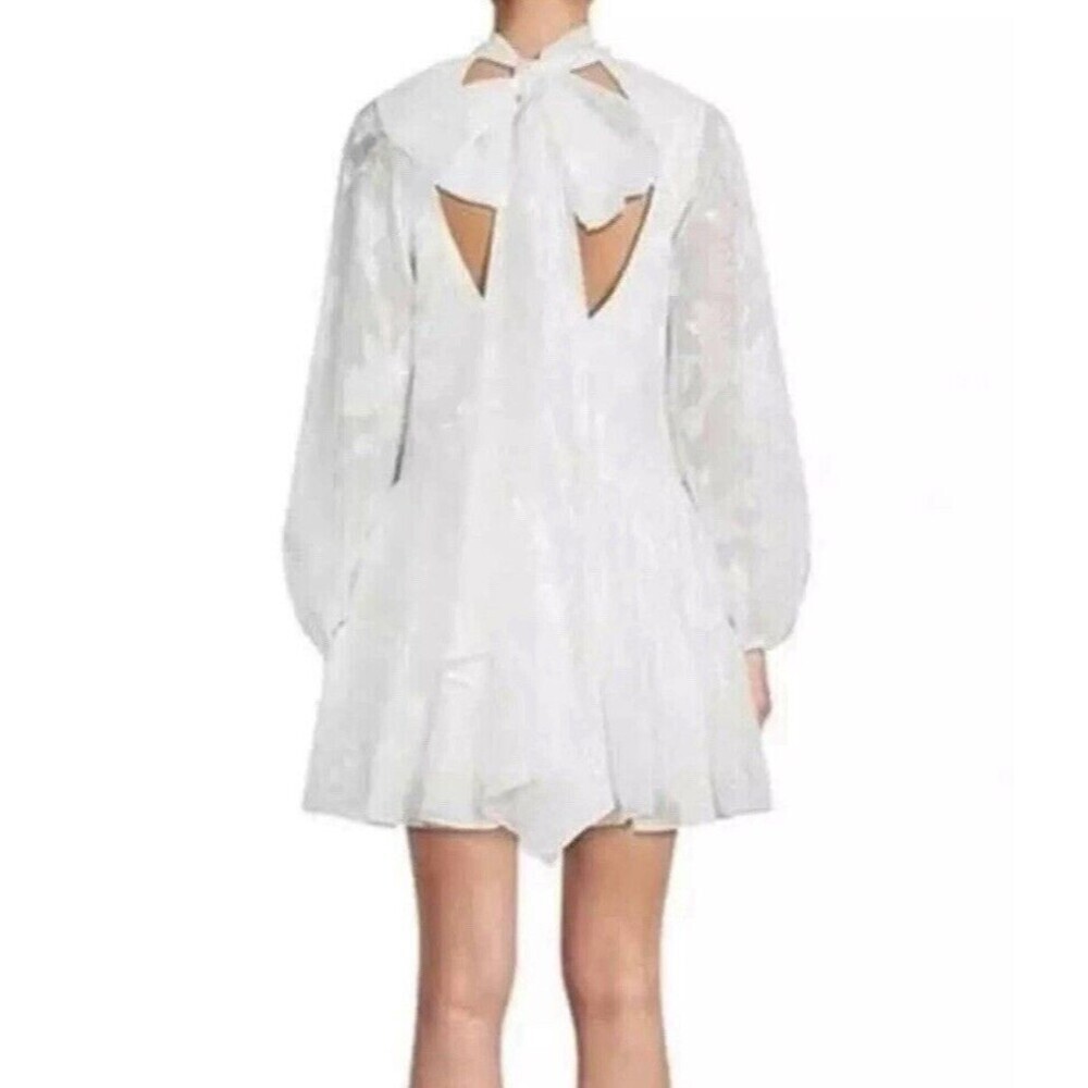 NWT Belle Badgley Mischka Mock Neck Ansley Floral Print Dress Sz 2  NWT